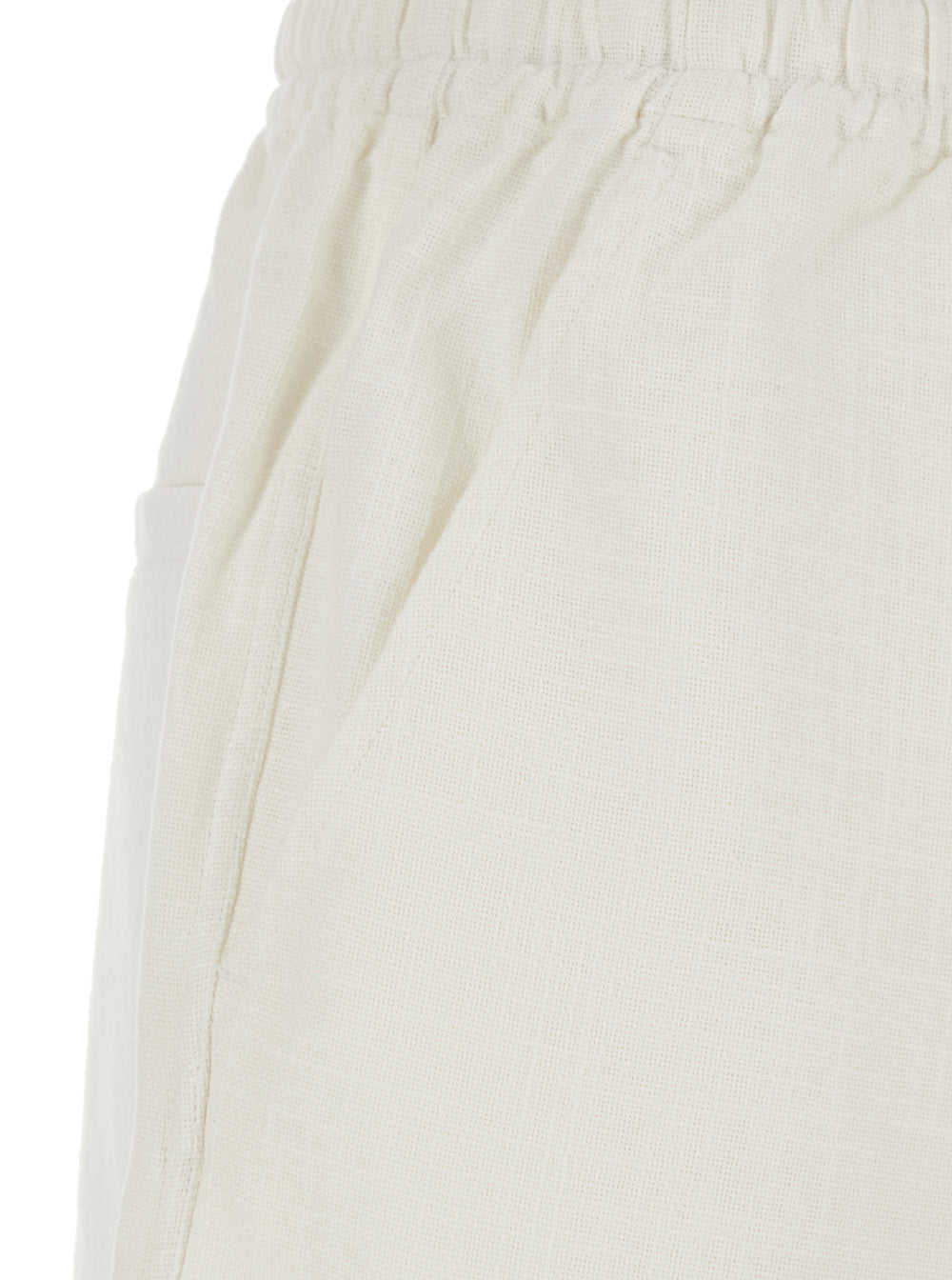 Isabel Marant Etoile Women Balyme White Shorts With Elastic Waist And Drawstring And Scalloped Hem In Cotton For Women
