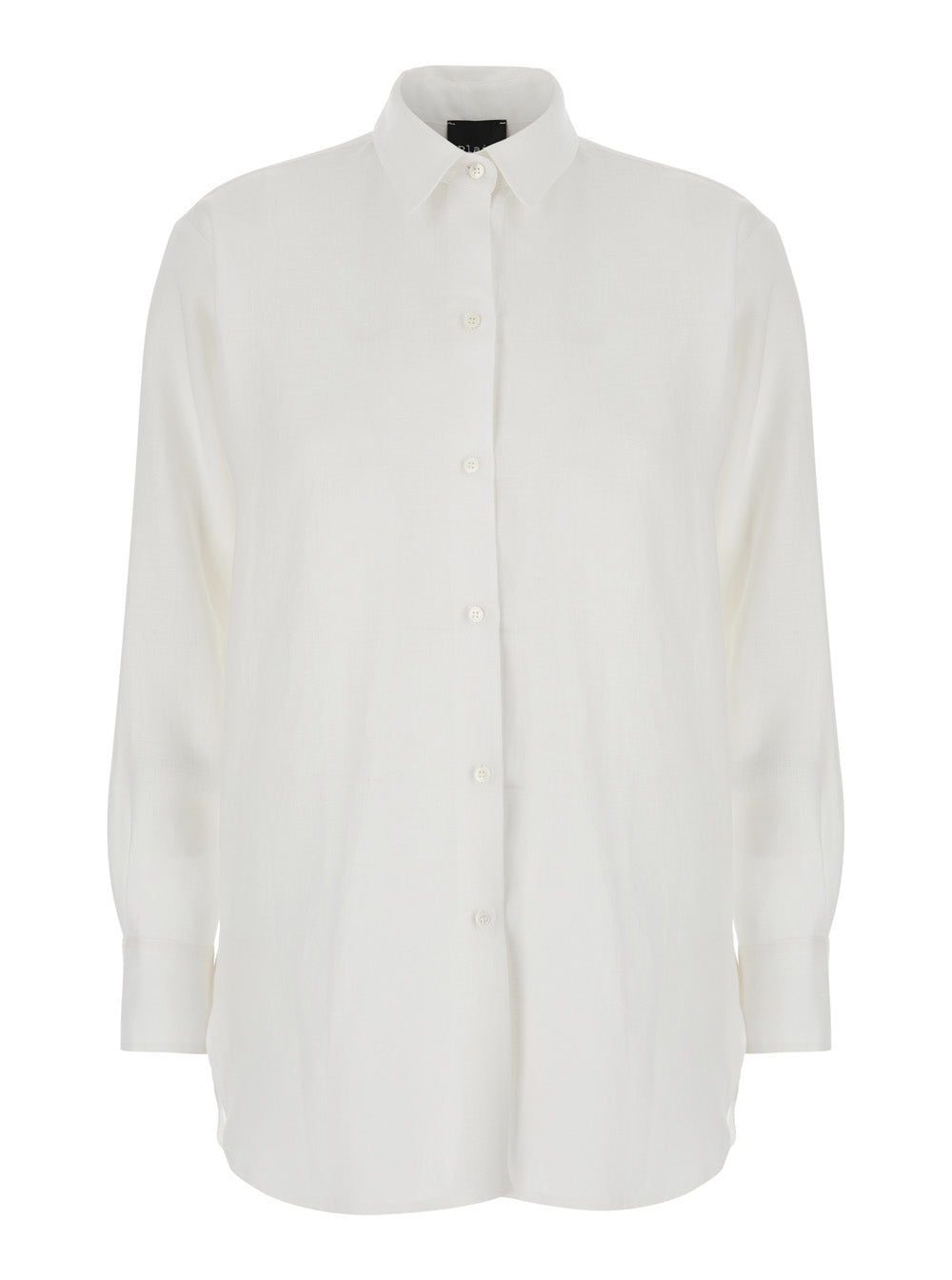 Leplain Women White Shirt With Classic Collar And Long Sleeves