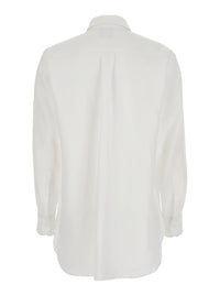 Leplain Women White Shirt With Classic Collar And Long Sleeves