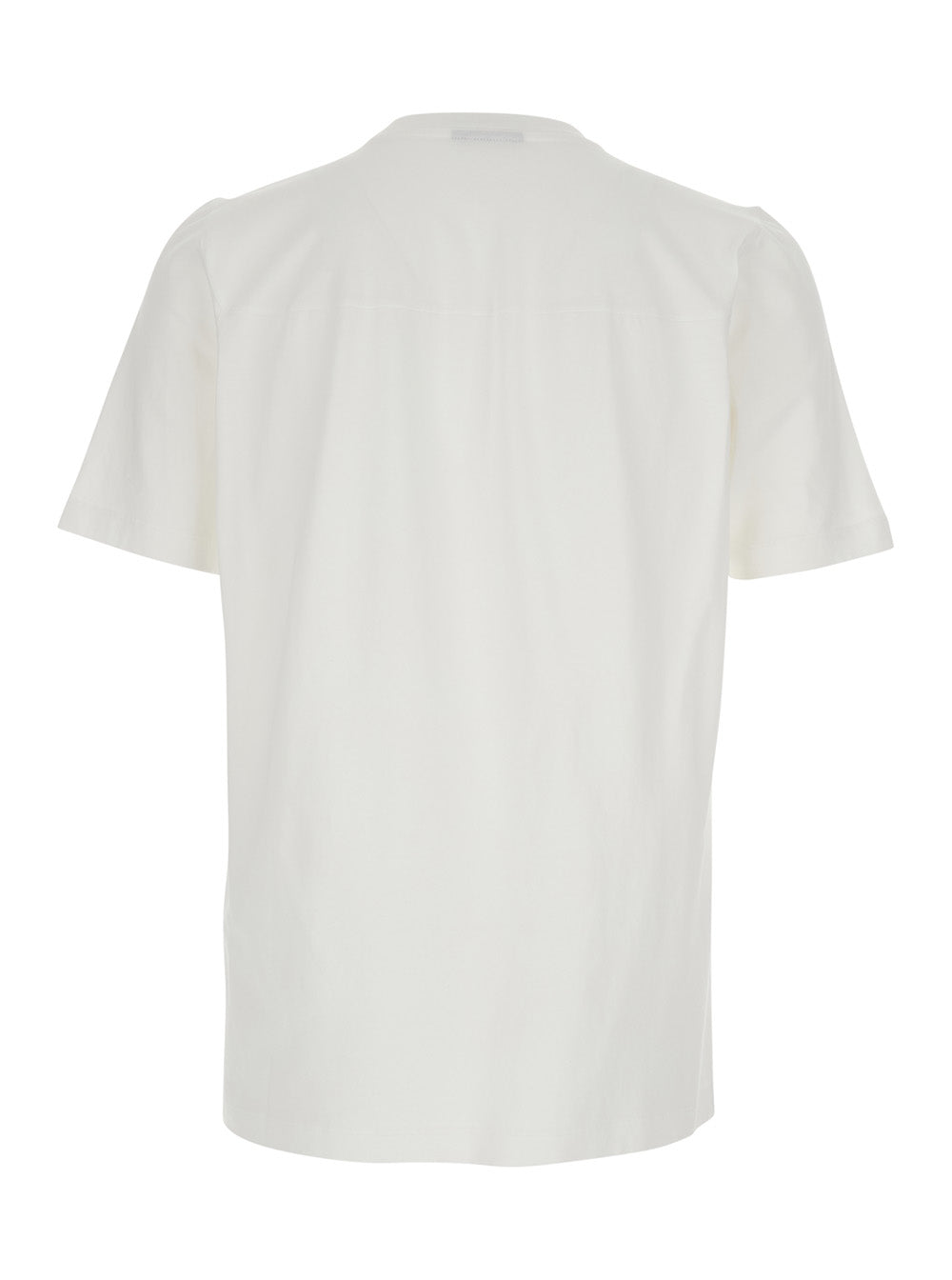 Dsquared2 Men White Crew Neck T-Shirt With Logo Lettering On The Front In Cotton For Men