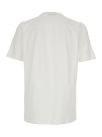 Dsquared2 Men White Crew Neck T-Shirt With Logo Lettering On The Front In Cotton For Men