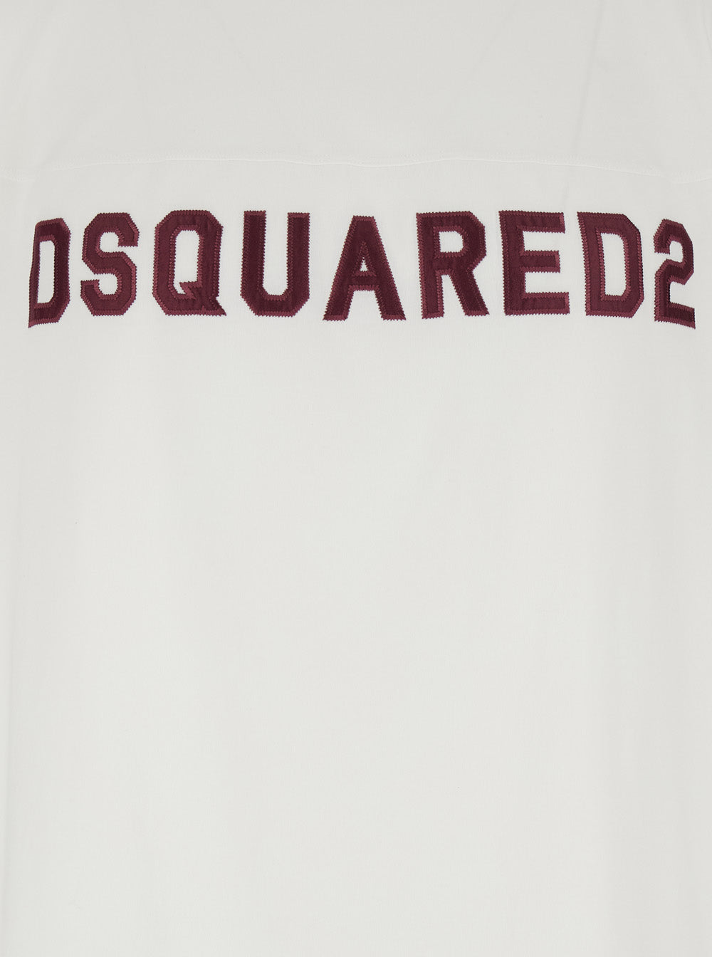 Dsquared2 Men White Crew Neck T-Shirt With Logo Lettering On The Front In Cotton For Men