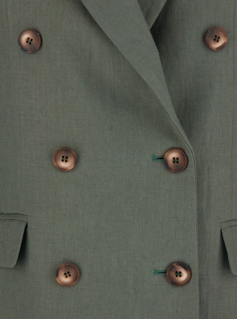 Leplain Women Double-Breasted Jacket With Peak Revers In Green For Women