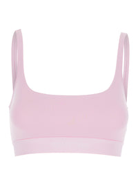 Tom Ford Women Pink Top Bralette With Wide Neckline And Logo Lettering On The Front In Modal Stretch Women