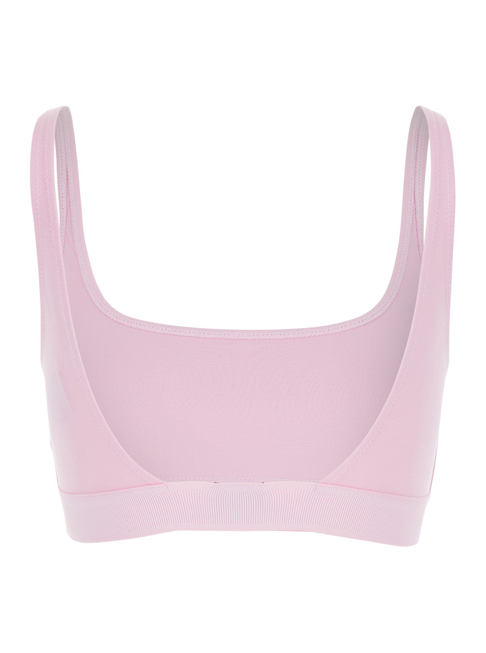 Tom Ford Women Pink Top Bralette With Wide Neckline And Logo Lettering On The Front In Modal Stretch Women