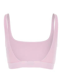 Tom Ford Women Pink Top Bralette With Wide Neckline And Logo Lettering On The Front In Modal Stretch Women