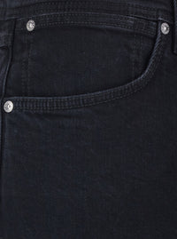 Stone Island Men Black Jeans With Logo Patch On The Rear And Belt Loops In Denim Stretch Man