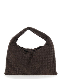Bottega Veneta Women 'Hopì' Brown Shoulder Bag With Top Handle And Intreccio Motif In Leather For Women