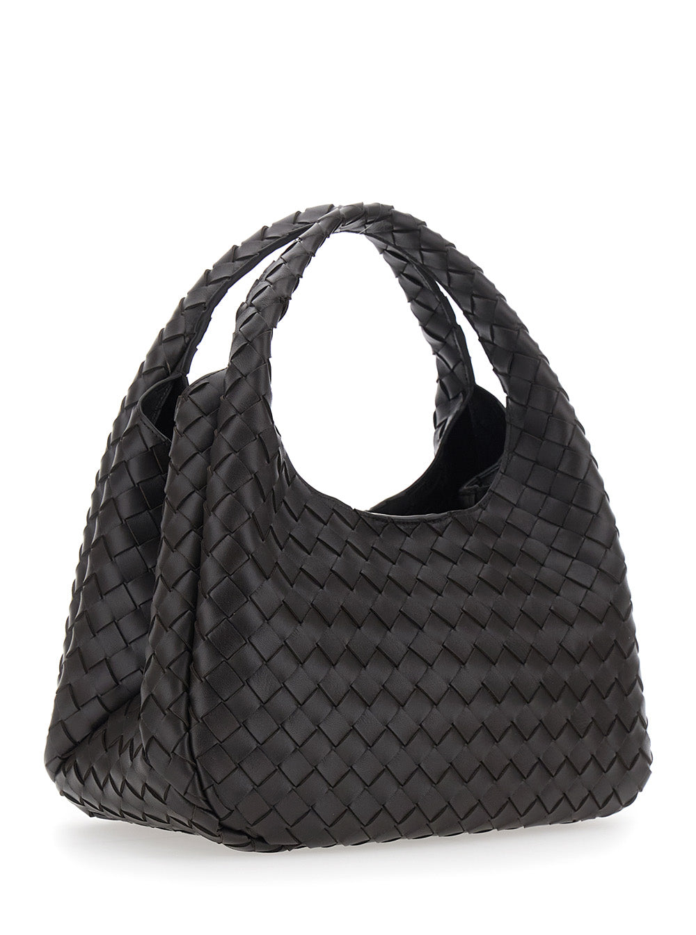 Bottega Veneta Women 'Campana' Brown Medium Shoulder Bag With Two Top Handles And Intrecciato Motif In Leather Woman