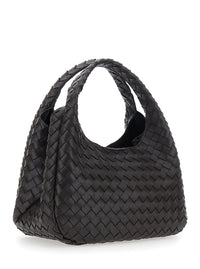Bottega Veneta Women 'Campana' Brown Medium Shoulder Bag With Two Top Handles And Intrecciato Motif In Leather Woman