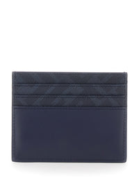 Fendi Men Blue Card Holder With Ff Plate On The Front In Leather Man