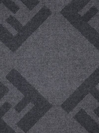 Fendi Men Grey Fringed Edge Scarf With All-Over Ff Logo In Wool Men
