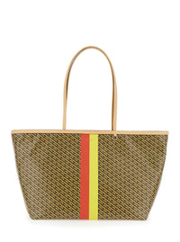 TORY BURCH Tory Burch Women 'The Racer' Multicolor Tote Bag With All-Over Print And Stripes In Cotton Blend For Women