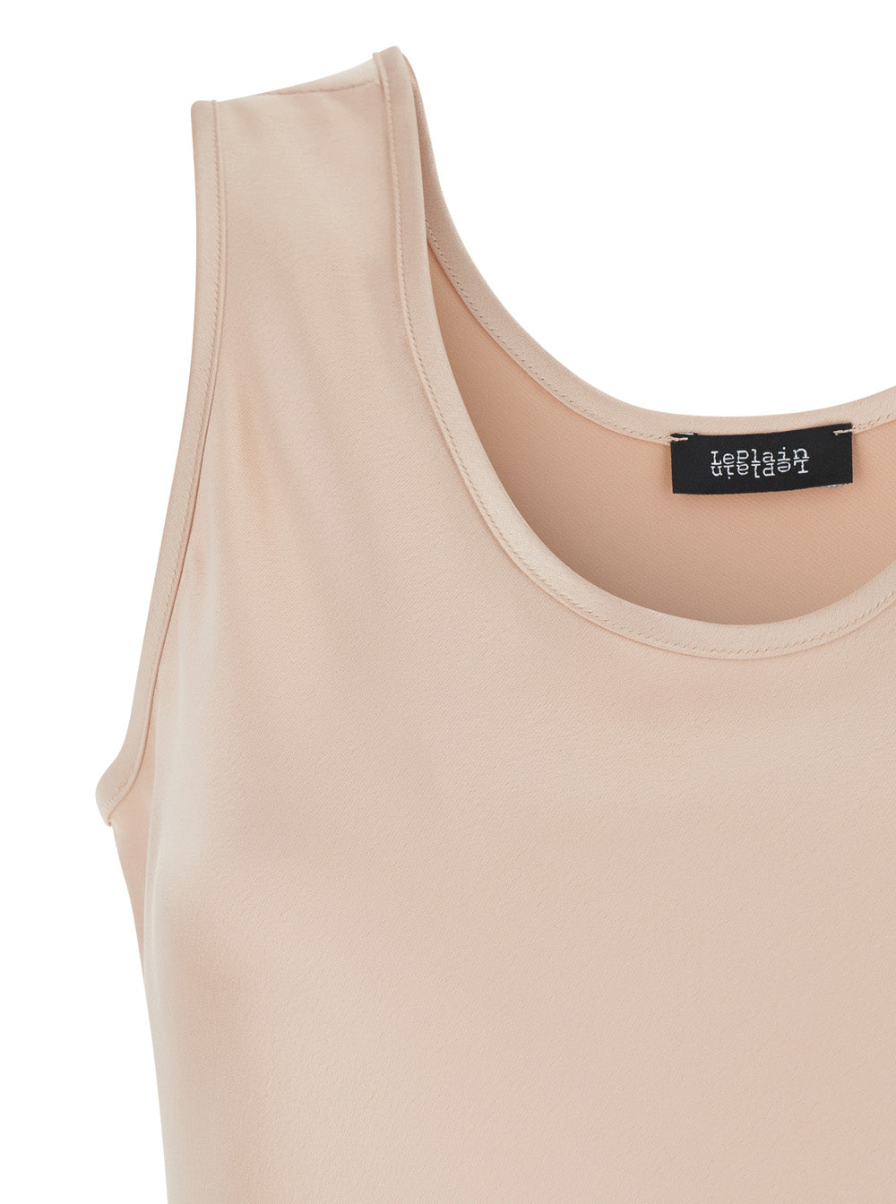 Leplain Women Pink Sleeveless Top With Round Neck In Satin Woman