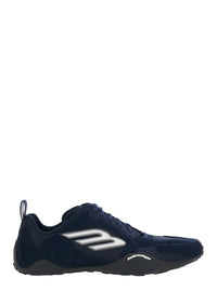 BALENCIAGA Balenciaga Men Sneaker 'Monday Ultra' Low Top With Logo Detail On The Side And Velvet Inserts In Blue Tech Fabric For Men