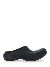 Balenciaga Men Mule 'Basketball' Slip-On With Perforated Design In Black Tech Fabric For Men