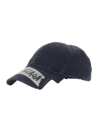 Balenciaga Men Black Baseball Cap With Maxi Logo Lettering On The Front In Cotton Man