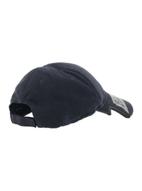 Balenciaga Men Black Baseball Cap With Maxi Logo Lettering On The Front In Cotton Man
