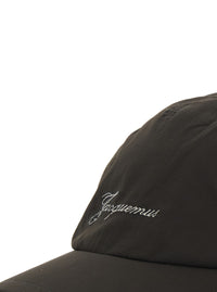 Jacquemus Men 'La Casquette Balluchon' Brown Baseball Cap With Logo Lettering On The Front And Rear Drawstring Closure In Cotton Man