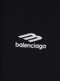 Balenciaga Men Black Zip-Up Sweatshirt With Logo On The Front In Cotton Man