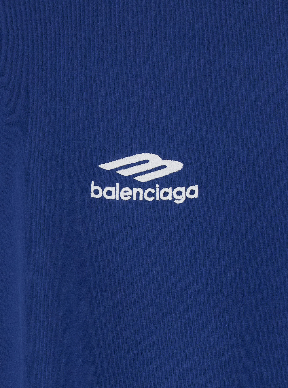 BALENCIAGA Balenciaga Men Blue Tshirt With Logo On Front And Maxi Logo On Back In Cotton Man