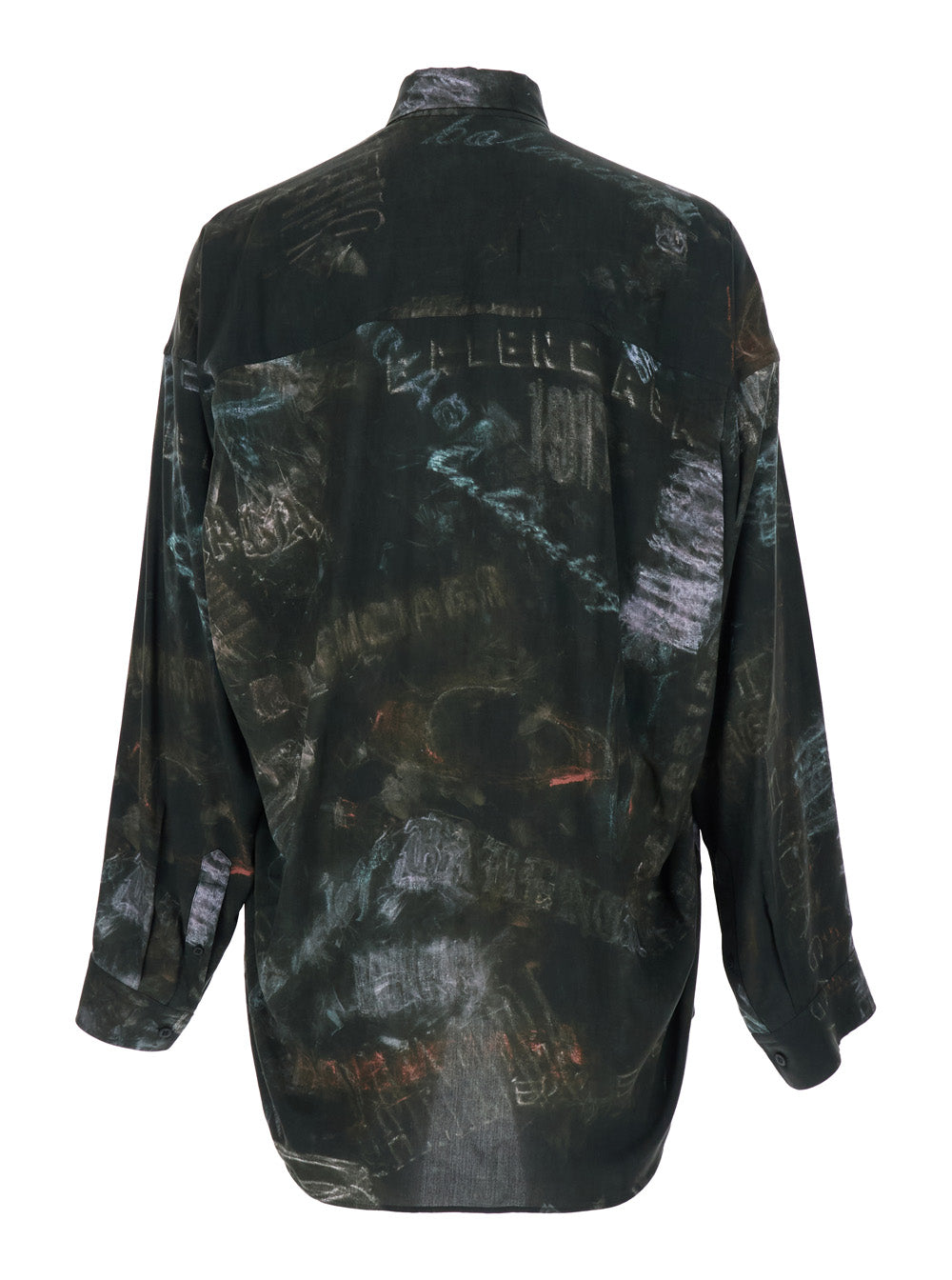 Balenciaga Balenciaga Men Black Shirt With All-Over Print In Viscose Men