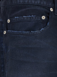 Balenciaga Men Blue Jeans With Faded Effect And Logo Patch On The Back In Cotton Man