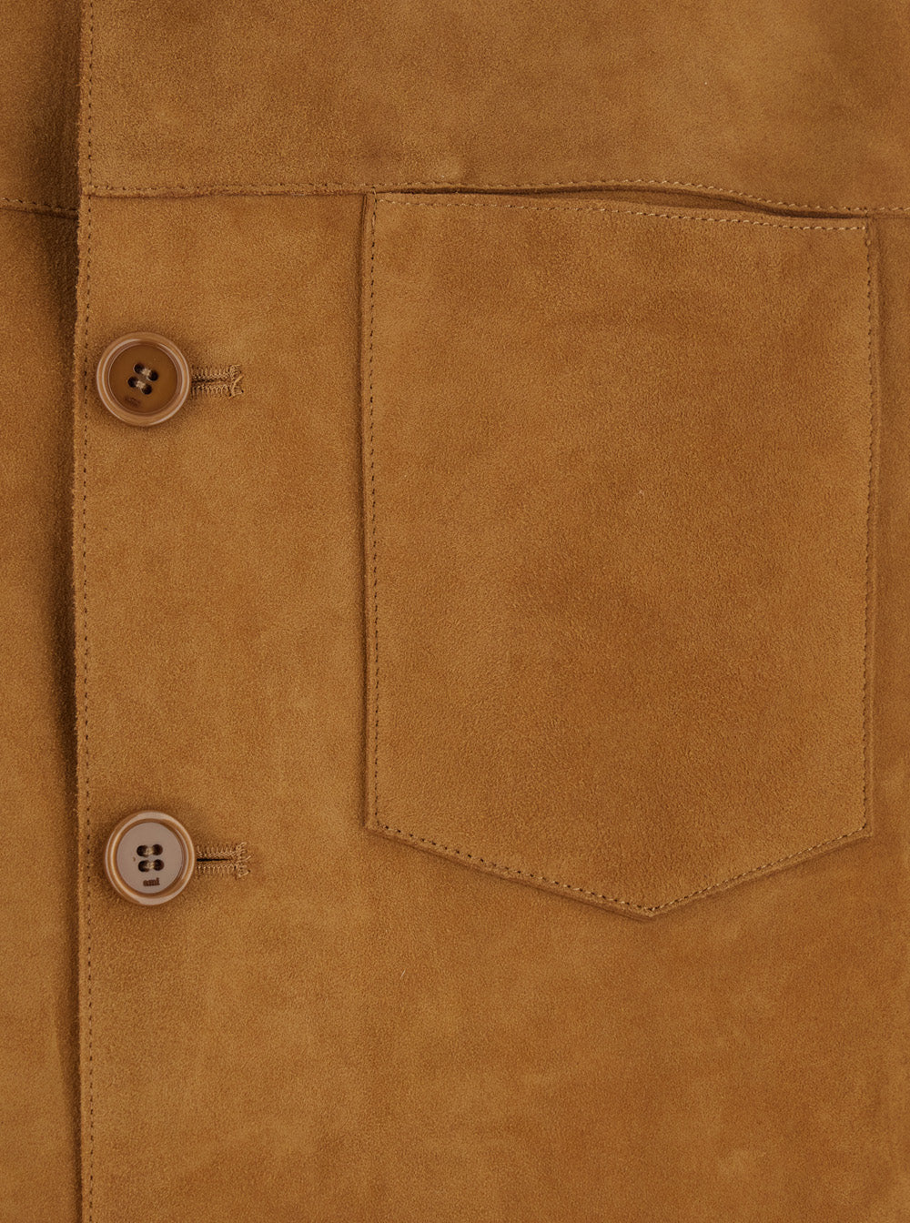 AMI PARIS Ami Paris Women Brown Jacket With Spread Collar And Curved Hem In Suede Woman