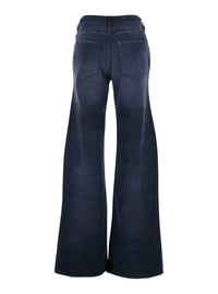 Balenciaga Women Blue Five-Pocket Jeans With Curved Waist And Faded Effect In Denim For Women