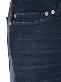 Balenciaga Women Blue Five-Pocket Jeans With Curved Waist And Faded Effect In Denim For Women