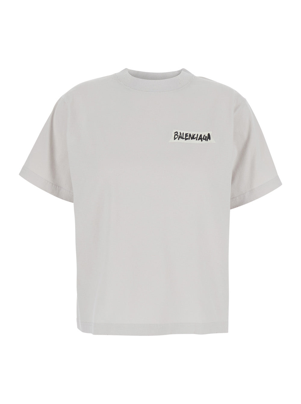 BALENCIAGA Balenciaga Women White T-Shirt With Logo On Front And Back In Cotton For Women