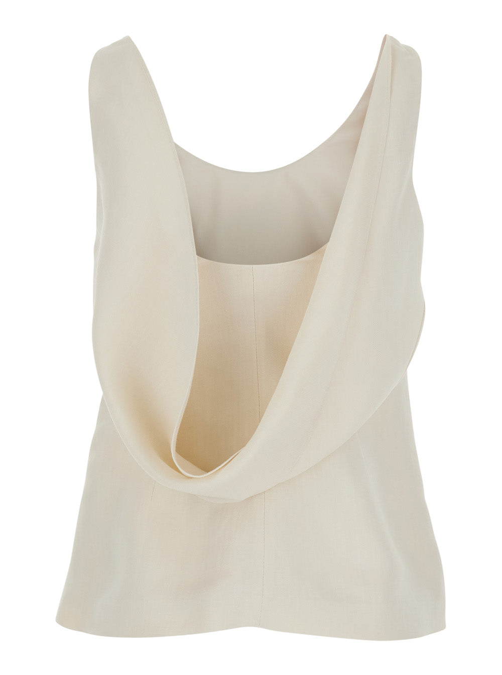 Brunello Cucinelli Women White Top With Draped Neckline In Viscose Blend For Women