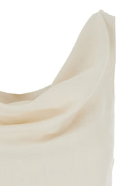 Brunello Cucinelli Women White Top With Draped Neckline In Viscose Blend For Women