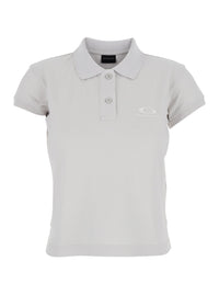 Balenciaga Women White Cotton Polo With Tone-On-Tone Logo For Women