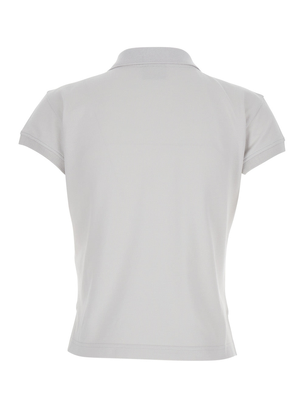 Balenciaga Women White Cotton Polo With Tone-On-Tone Logo For Women
