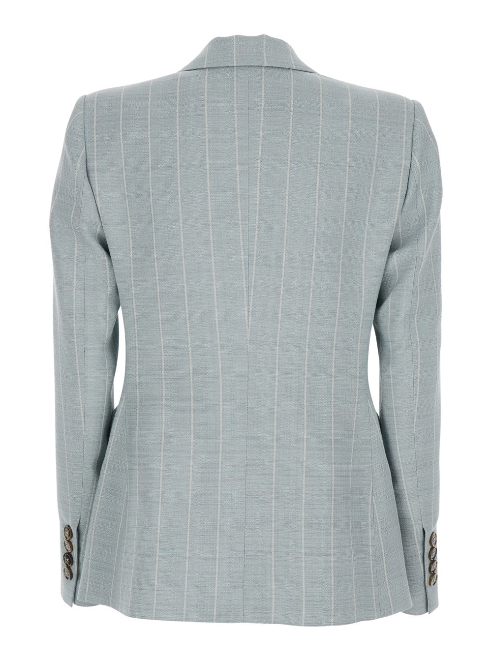 Blaze Milano Women 'After You' Light Blue Double-Breasted Jacket With Peak Revers And Striped Motif In Viscose Blend For Women