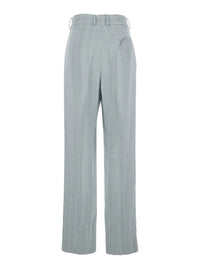 Blaze Milano Women Light Blue Trousers With Striped Motif In Viscose Woman