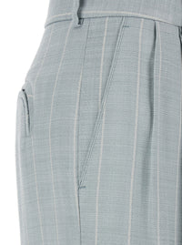 Blaze Milano Women Light Blue Trousers With Striped Motif In Viscose Woman