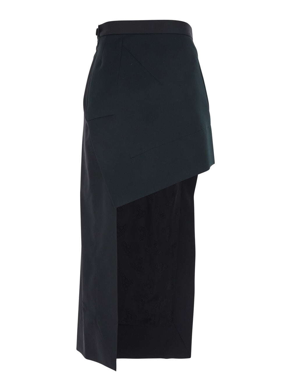 Vivienne Westwood Women Black Wool Asymmetrical Skirt For Women