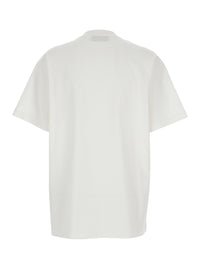 GUCCI Gucci Women White Crew Neck T-Shirt  With Logo Print On Front In Cotton Women