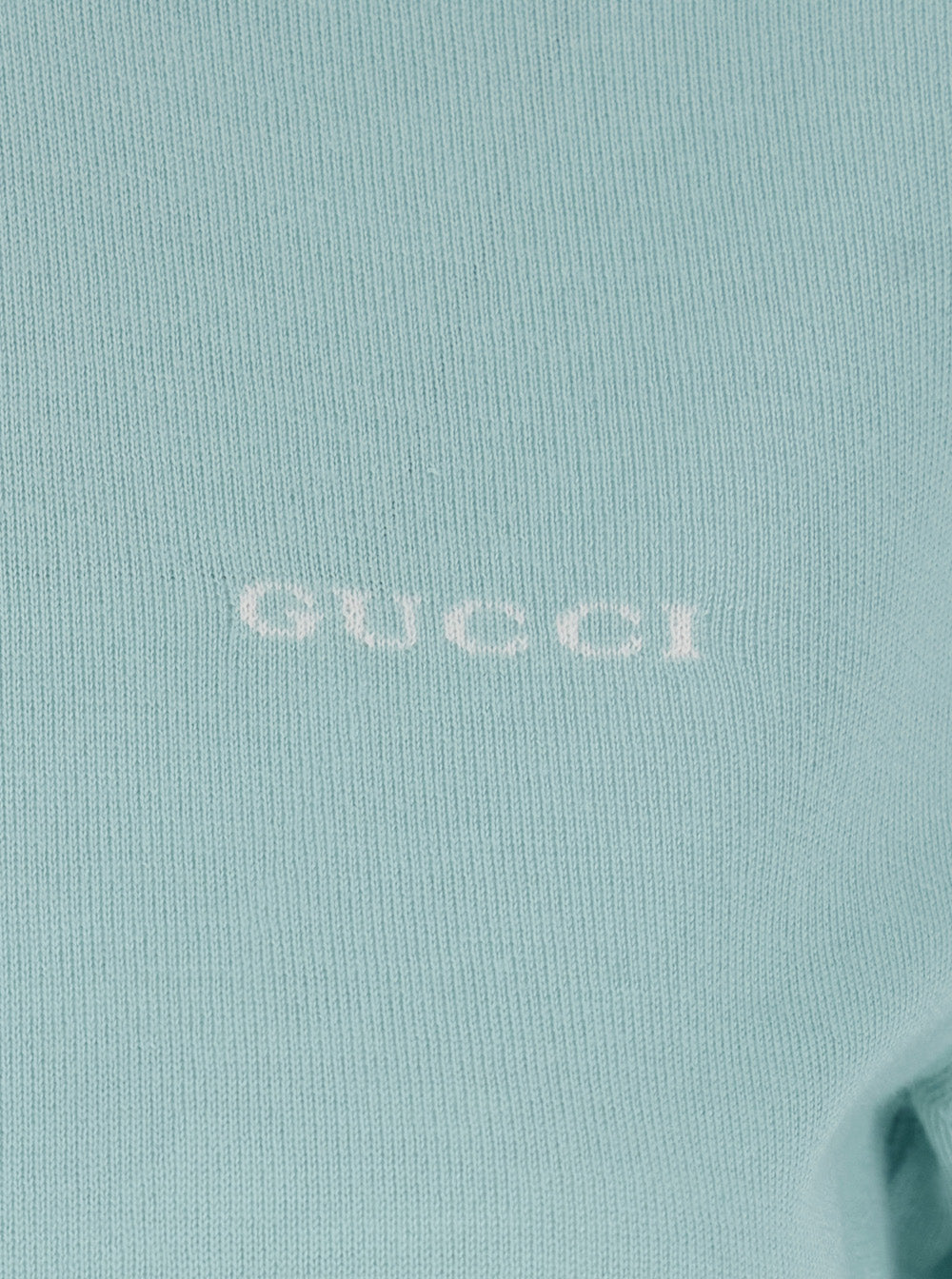 GUCCI Gucci Women Light Blue Polo With Classic Collar And Logo Lettering Embroidery On The Front In Wool For Women
