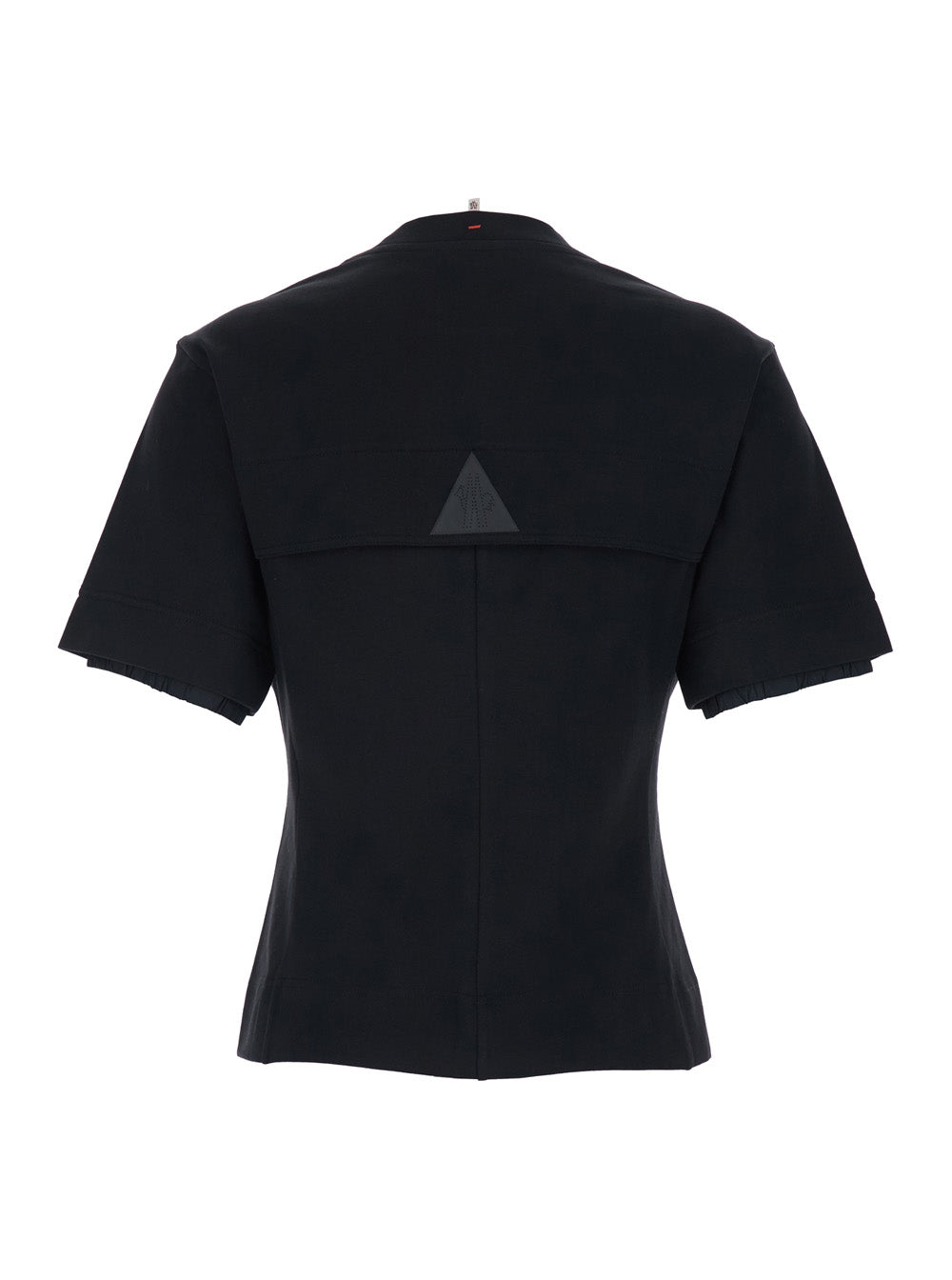 Moncler Grenoble Women Crew Neck T-Shirt With Logo On Front And Back In Tech Fabric Black Women