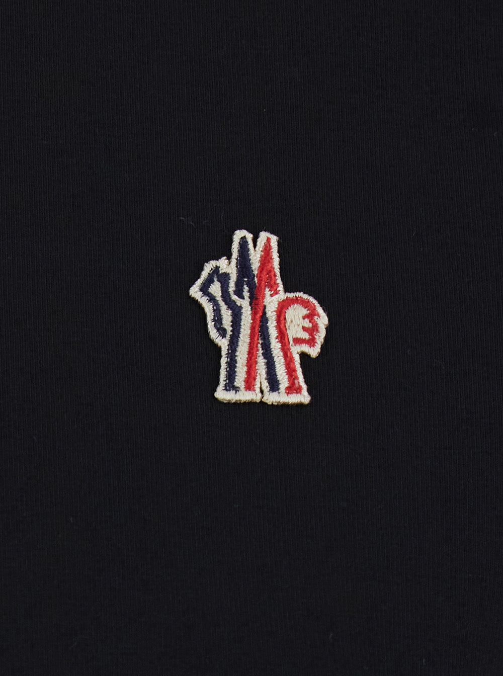 Moncler Grenoble Women Crew Neck T-Shirt With Logo On Front And Back In Tech Fabric Black Women
