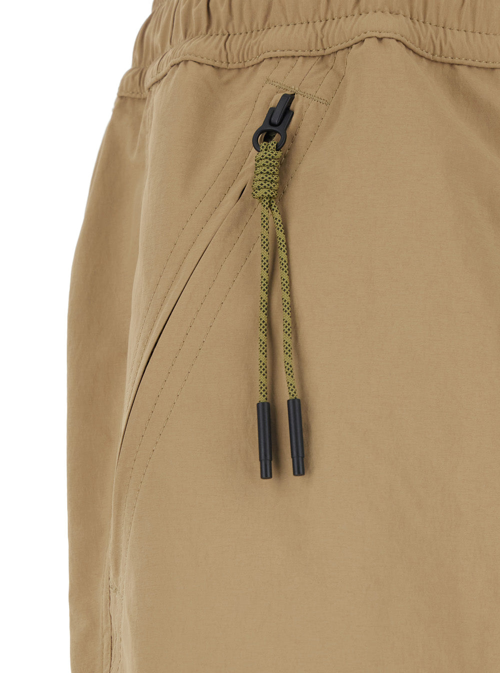 Moncler Grenoble Men Beige Technical Fabric Bermuda Shorts With Elastic Waist And Logo Patch On The Back For Men