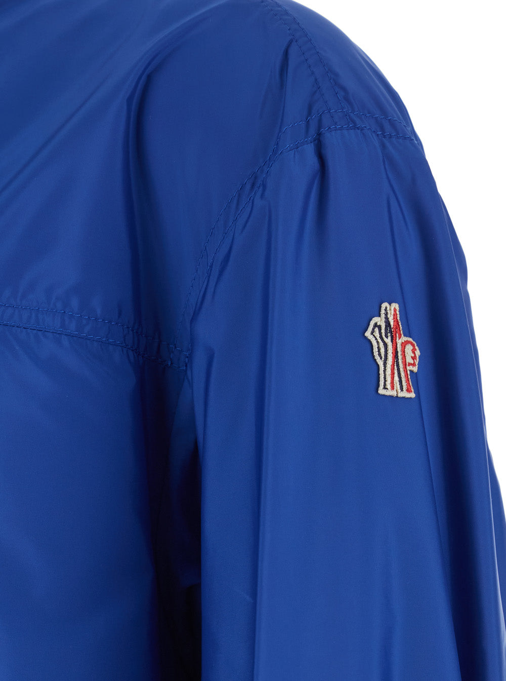 Moncler Grenoble Men 'Brive' Blue Jacket With High Collar And Logo