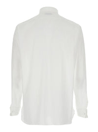 TOM FORD Tom Ford Men White Long-Sleeved Shirt With Tone-On-Tone Button Closure In Cotton For Men