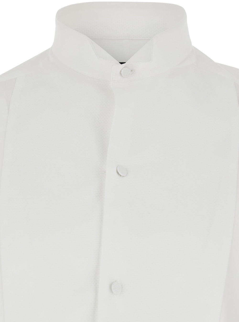 TOM FORD Tom Ford Men White Long-Sleeved Shirt With Tone-On-Tone Button Closure In Cotton For Men
