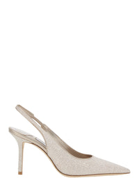 JIMMY CHOO Jimmy Choo Women 'Love'  Metallic Pumps Slingback With Back Strap And Almond Toe In Fabric Women