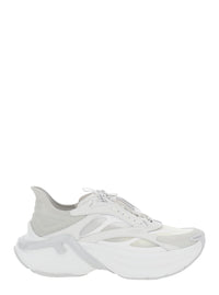 FENDI Fendi Women 'F-Light' White Sneaker Low Top With Ff Motif On The Side And Chunky Sole In Mesh And Leather For Women