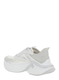 FENDI Fendi Women 'F-Light' White Sneaker Low Top With Ff Motif On The Side And Chunky Sole In Mesh And Leather For Women